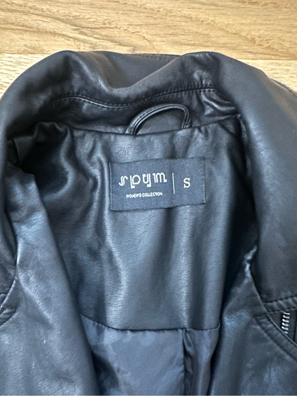 Faux Leather Moto Jacket - Black - Picture 2 of 4